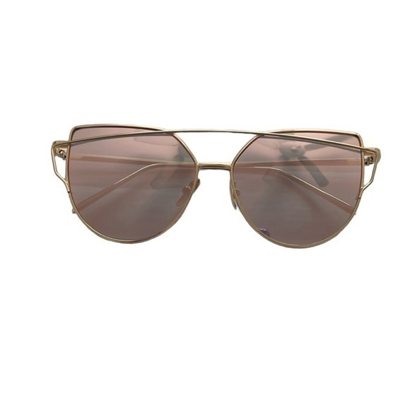 Accessories - Pink Mirror Gold Frame Sunglasses
